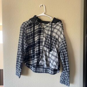 American eagle flannel hoodie
